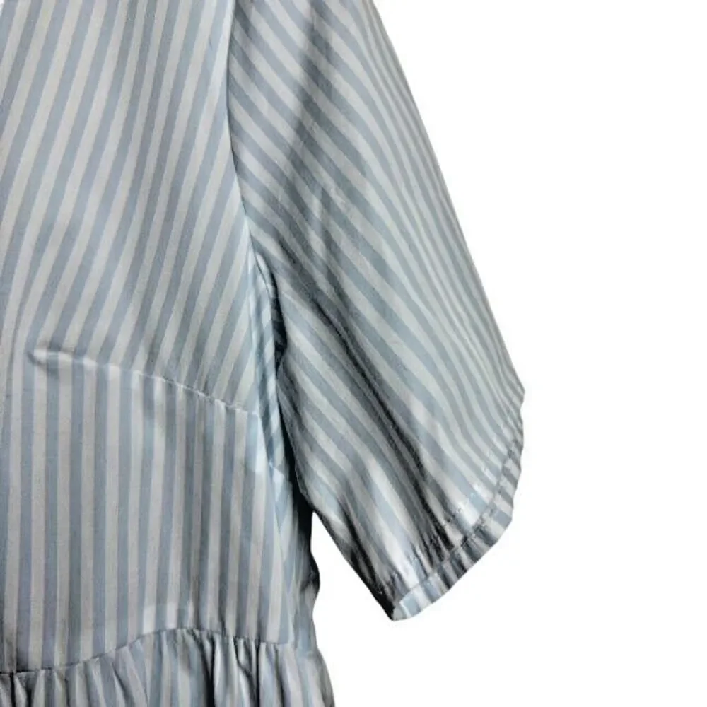 NWT! a new day‎ Womens Medium Cotton Mini Dress Blue White Stripe - Picture 4 of 4
